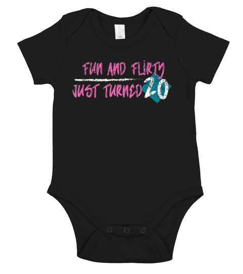 20th Birthday Short Sleeve Baby One-Piece