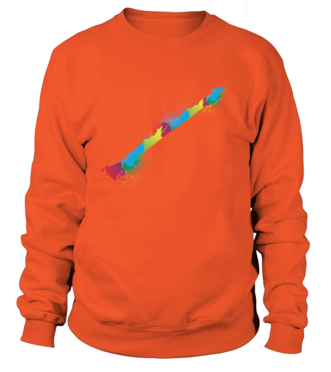 Colorful Clarinet Retro Music Lover Clarinetist Women's Sweatshirt