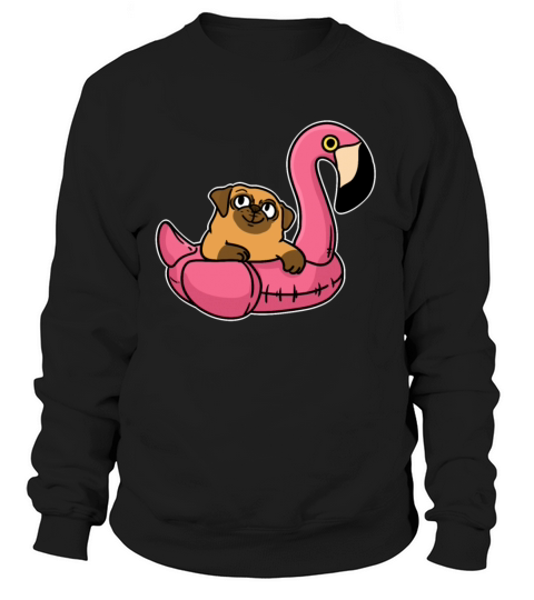 Pug On Flamingo Women's Sweatshirt