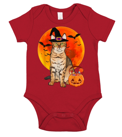 Cat Halloween Short Sleeve Baby One-Piece