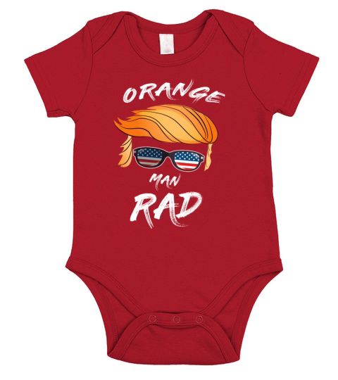 Orange Man Rad Parody of Bad Short Sleeve Baby One-Piece