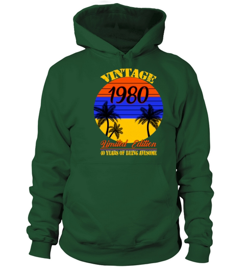 Vintage 1980 Limited Edition 40 Years Of Being Awe Men's Hoodie