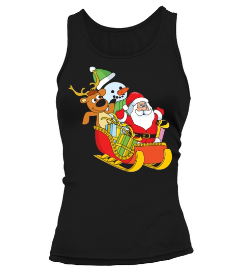 Funny Santa Claus Reindeer Snowman Christmas Xmas Women's Tank Top