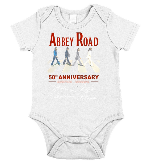The Beatle Abbey road 50th anniversary signatures Short Sleeve Baby One-Piece