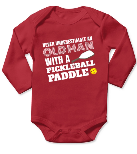 Never Underestimate Old Man Paddler Kayaker Gifts Long Sleeve Baby One-Piece