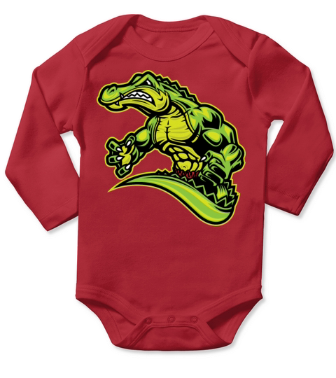 crocodile Long Sleeve Baby One-Piece