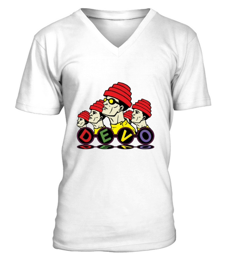 Devo Band Cute Men Music Band V-Neck T-shirt
