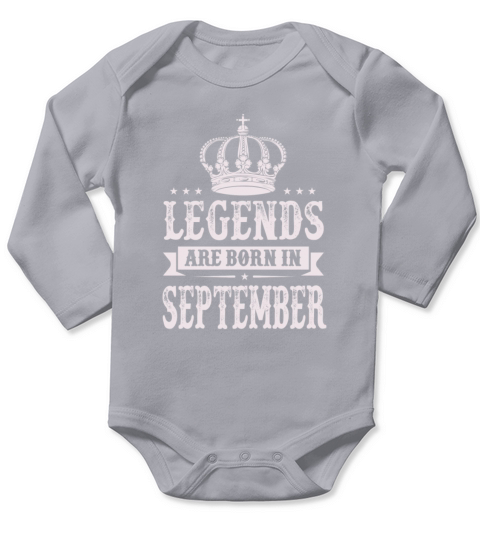 Legends Are Born In September Long Sleeve Baby One-Piece