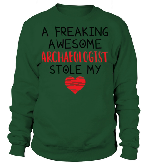 Archaeologist Valentines Funny Red Heart Men's Sweatshirt