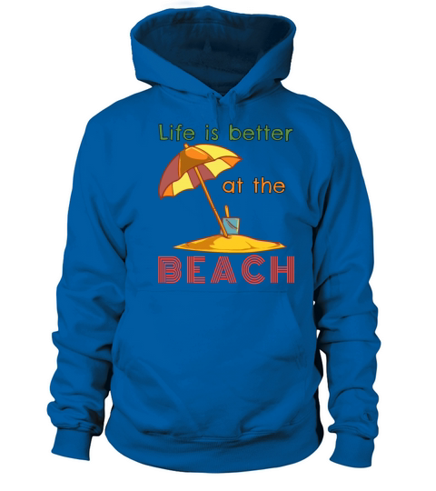 Life Is Better At The Beach Cool Umbrella Men's Hoodie