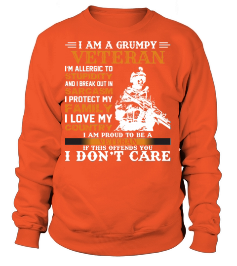I am a grumpy veteran T-shirt Pround to be veteran Women's Sweatshirt