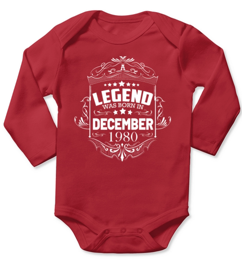 December 1980 birthday vintage Long Sleeve Baby One-Piece
