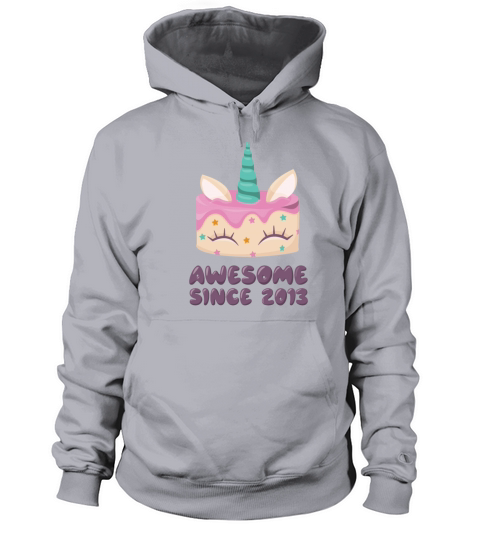 Unicorn Cake Awesome Since 2013 Men's Hoodie