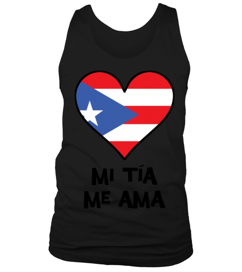 My Aunt Loves Me Puerto Rican Flag Heart Men's Tank Top