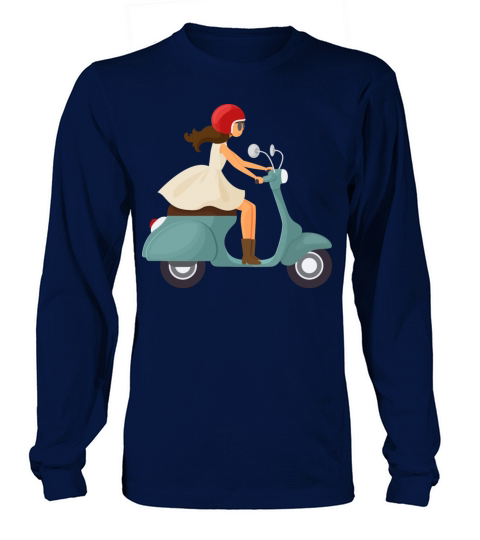 Girl on scooter Women's Long Sleeve
