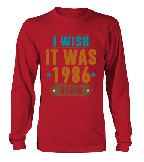 80S 1986 Year Born Men's Long Sleeve