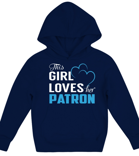 This Girl Loves Her PATRON Name Shirts Kids Hoodie