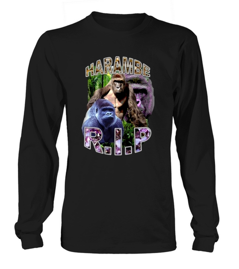 RIP HARAMBE VINTAGE HIPHOP Long sleeved Unisex
