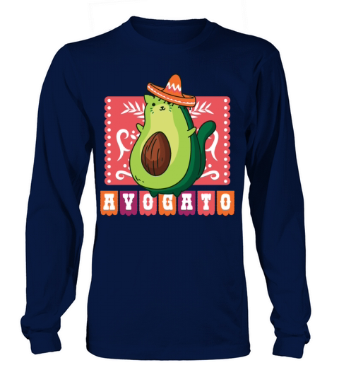 Avogato avocado cat sombrero Women's Long Sleeve