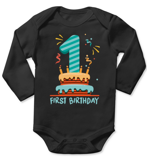 Birthday Baby - 1st Birthday Long Sleeve Baby One-Piece