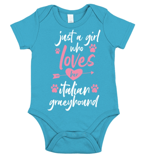 Just A Girl Who Loves Her Italian Greyhound - Dogs Short Sleeve Baby One-Piece