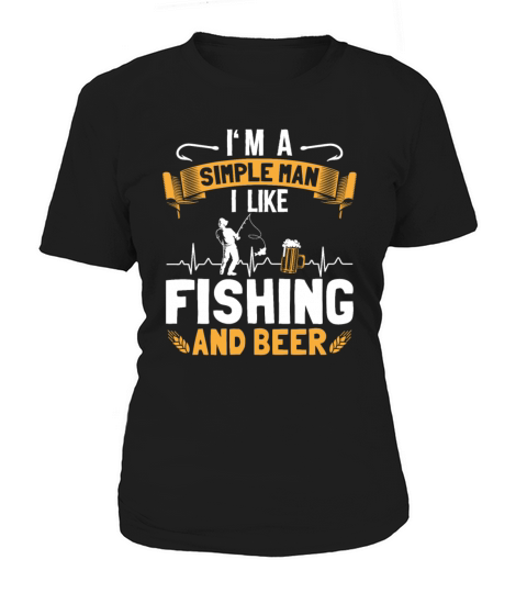 Fisherman Beer Heartbeat Fisher Angler Fishing Women's T-Shirt