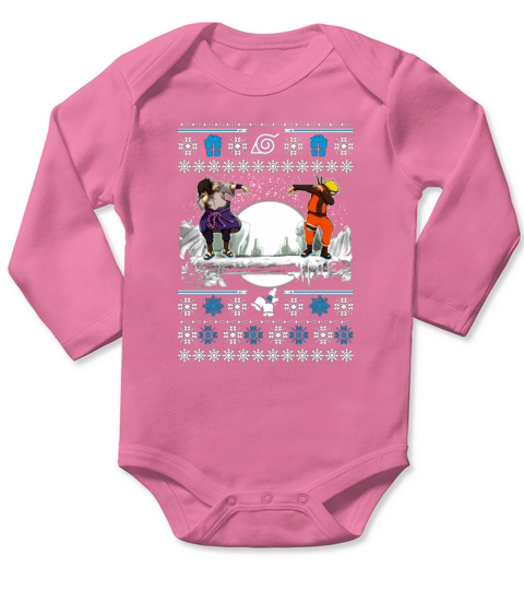 NARUTO SASUKE DAB UGLY CHRISTMAS Long Sleeve Baby One-Piece