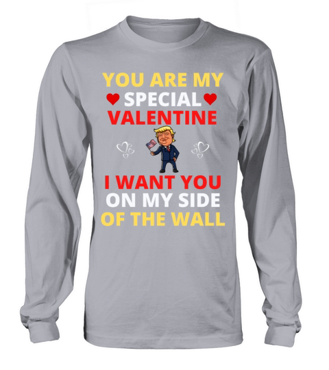 Trump Valentine Wall 2024 I want you on my side of Women's Long Sleeve