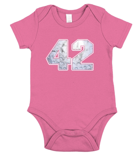 Golf Ball 42 th Birthday Celebration Sport Gift Short Sleeve Baby One-Piece