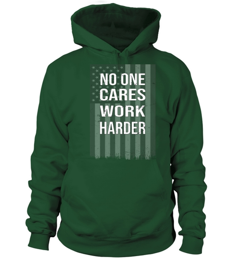 No One Cares Work Harder Motivational Workout Gym Women's Hoodie