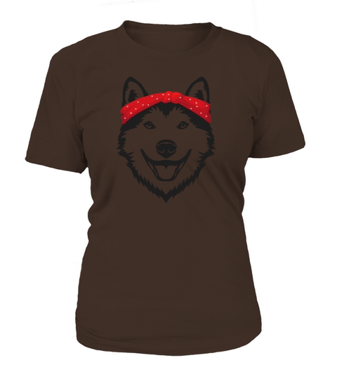 Siberian Husky dog girl with pretty hairband Women's T-Shirt