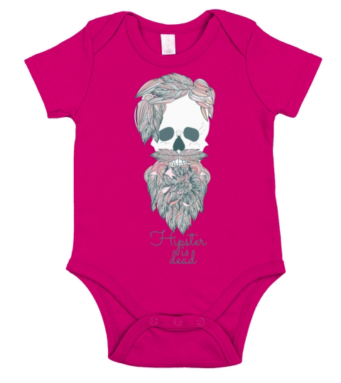 Hipster is dead Short Sleeve Baby One-Piece