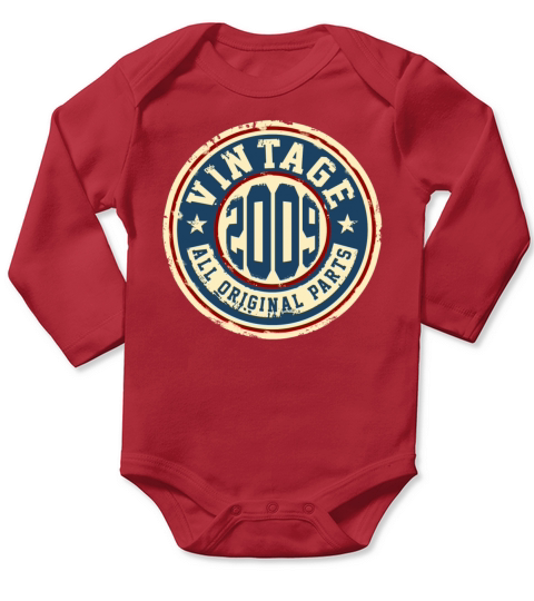 Vintage 2009 Long Sleeve Baby One-Piece