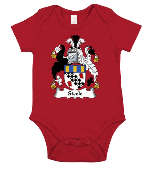 Steele Family Crest British Family Crests Short Sleeve Baby One-Piece