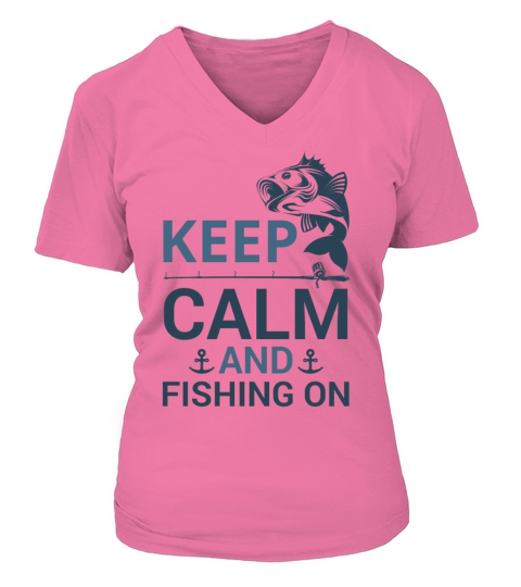 Funny design for fishermen and anglers Women's V-Neck T-shirt