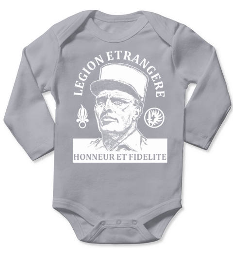 legion etrangere honneur et fidelite Long Sleeve Baby One-Piece