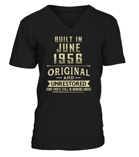 Built in June 1956 original and unrestored V-Neck T-shirt