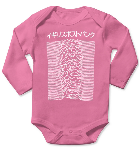 Japanese Pulsar Artwork as used by Joy Division on Long Sleeve Baby One-Piece