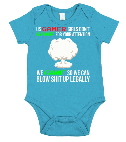 Gamer Girls Funny Video Gaming T-shirt Short Sleeve Baby One-Piece