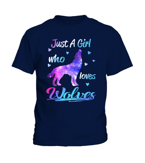 Just A Girl Who Loves Wolves Kids T-Shirt