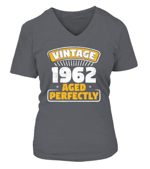 Vintage 1962 Aged Perfectly Birthday Gift V-neck T-Shirt Woman