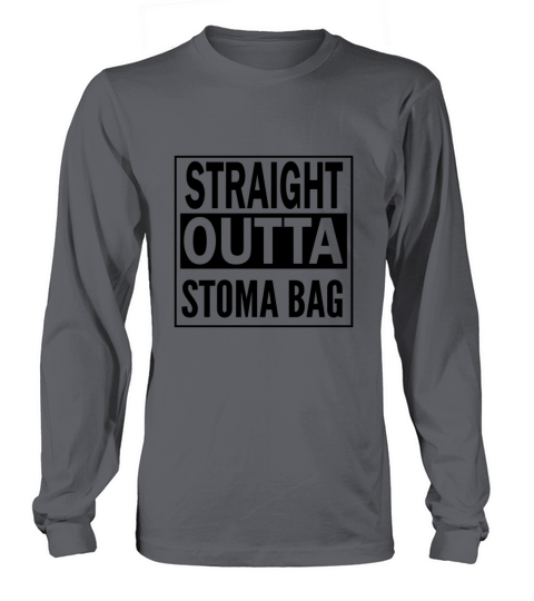 Ostomy Survivor Straight Outta Stoma Bag Colon Men's Long Sleeve
