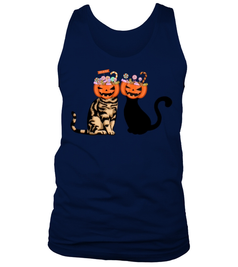 Halloween Cat With Jack-o-lantern - Meoween Men's Tank Top
