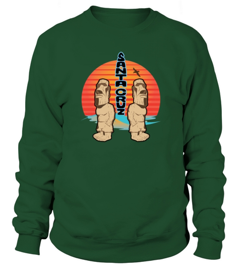 Santa Cruz California with Tiki Maori Men's Sweatshirt