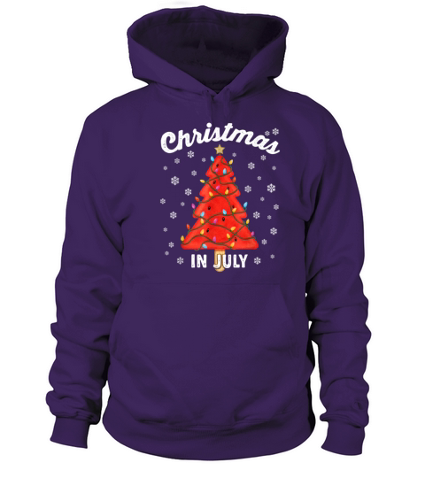 Christmas In July Watermelon Christmas Tree Lights Men's Hoodie