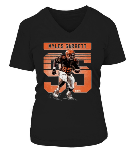 Myles Garrett No Vintage V-neck T-Shirt Woman