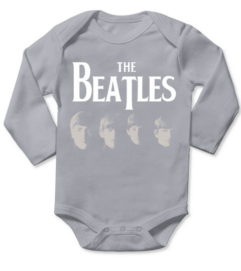 Beatles Head Long Sleeve Baby One-Piece