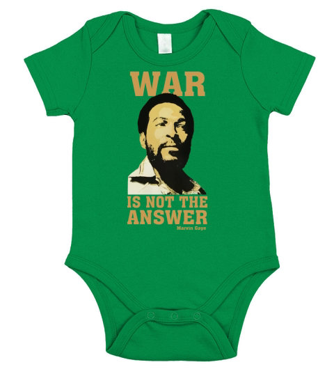 Marvin Gaye War is not the answer Short Sleeve Baby One-Piece