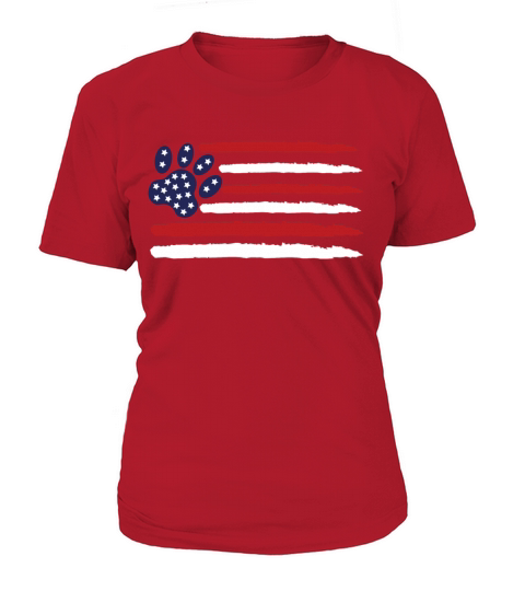 Us flag 4th of July dog cat patriotic Women's T-Shirt