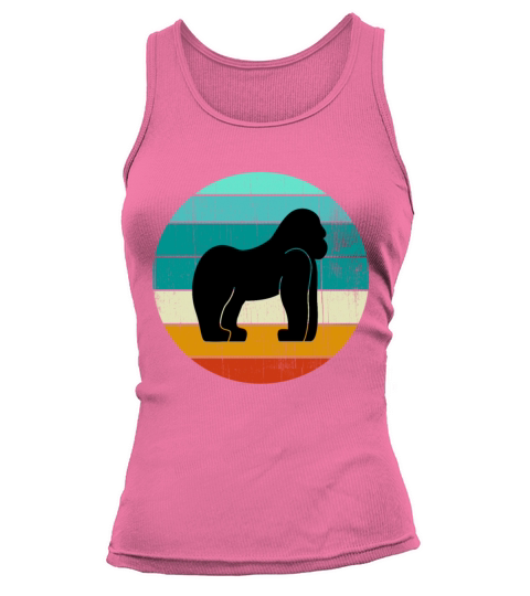 Vintage Gorilla Sunset Retro Sun Colorful Colors Women's Tank Top